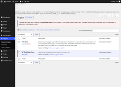 Page screenshot: Plugins &lsaquo; Test site &mdash; WordPress