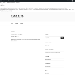 Page screenshot: Test site &ndash; Just another WordPress site