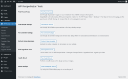 Page screenshot: WP Recipe Maker → Tools