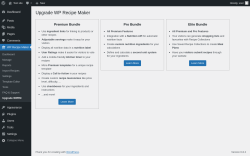 Page screenshot: WP Recipe Maker → Upgrade WPRM