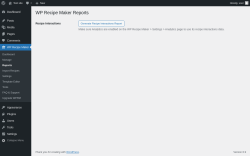 Page screenshot: WP Recipe Maker &rarr; Reports