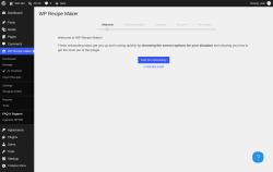 Page screenshot: WP Recipe Maker &rarr; FAQ & Support