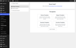 Page screenshot: WP Recipe Maker &rarr; Template Editor