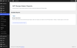 Page screenshot: WP Recipe Maker &rarr; Reports