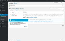 Page screenshot: Plugins &lsaquo; Test site &mdash; WordPress