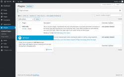Page screenshot: Plugins &lsaquo; Test site &mdash; WordPress