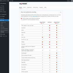 Page screenshot: Tools &rarr; WP Reset