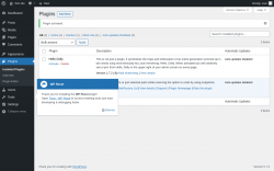 Page screenshot: Plugins &lsaquo; Test site &mdash; WordPress