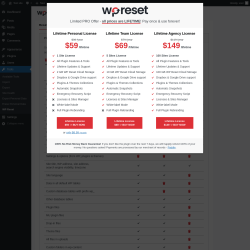 Page screenshot: Tools &rarr; WP Reset