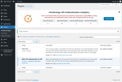 Page screenshot: Plugins ‹ Test site — WordPress