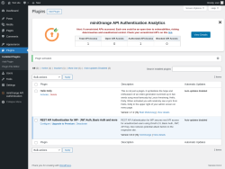 Page screenshot: Plugins ‹ Test site — WordPress