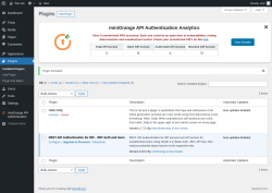 Page screenshot: Plugins ‹ Test site — WordPress