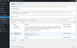 Page screenshot: Plugins &lsaquo; Test site &mdash; WordPress