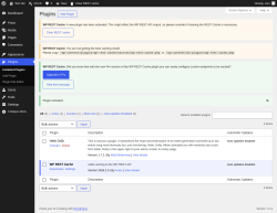 Page screenshot: Plugins &lsaquo; Test site &mdash; WordPress