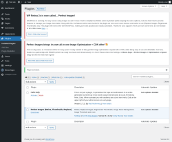 Page screenshot: Plugins &lsaquo; Test site &mdash; WordPress