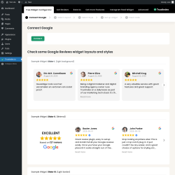 Page screenshot: Google reviews ‹ Test site — WordPress