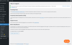 Page screenshot: RSS Aggregator → Help & Support