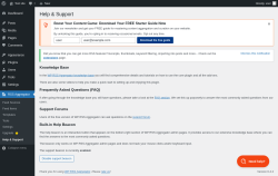 Page screenshot: RSS Aggregator → Help & Support