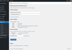 Page screenshot: Settings &rarr; WebAccelerator