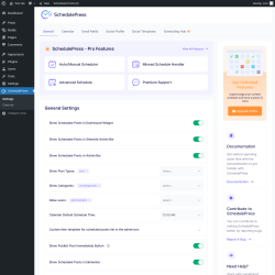 Page screenshot: Settings ‹ Test site — WordPress