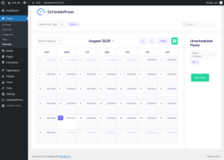 Page screenshot: Posts → Calendar