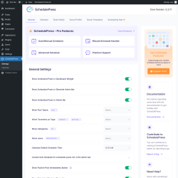 Page screenshot: Settings ‹ Test site — WordPress