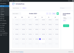 Page screenshot: Posts → Calendar