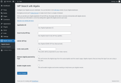 Page screenshot: Algolia Search