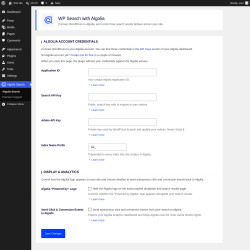 Page screenshot: Algolia Search