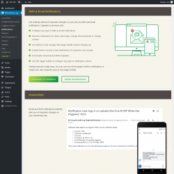 Page screenshot: WP Activity Log &rarr; Notifications ⇪