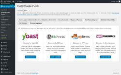 Page screenshot: WP Activity Log &rarr; Enable/Disable Events &rarr; 
				Third party plugins			