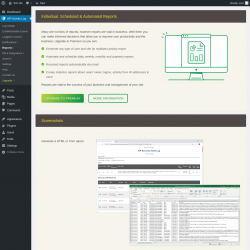 Page screenshot: WP Activity Log &rarr; Reports ⇪