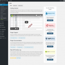 Page screenshot: WP Activity Log &rarr; Help & Contact Us