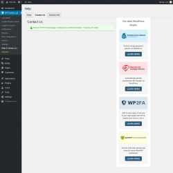 Page screenshot: WP Activity Log &rarr; Help & Contact Us &rarr; Contact Us