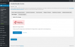 Page screenshot: WP Activity Log &rarr; Enable/Disable Events &rarr; File Changes