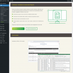 Page screenshot: WP Activity Log &rarr; Reports ⇪