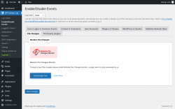 Page screenshot: WP Activity Log &rarr; Enable/Disable Events &rarr; File Changes