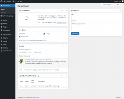 Page screenshot: Dashboard &lsaquo; Test site &mdash; WordPress