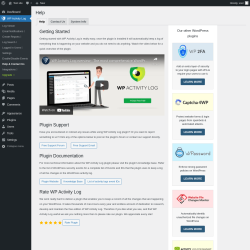 Page screenshot: WP Activity Log &rarr; Help & Contact Us