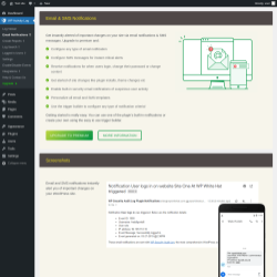 Page screenshot: WP Activity Log &rarr; Email Notifications ⇪