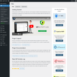 Page screenshot: WP Activity Log &rarr; Help & Contact Us