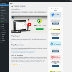 Page screenshot: WP Activity Log &rarr; Help & Contact Us