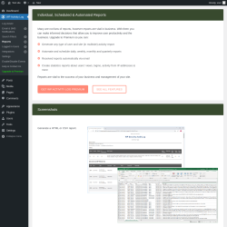 Page screenshot: WP Activity Log &rarr; Reports 