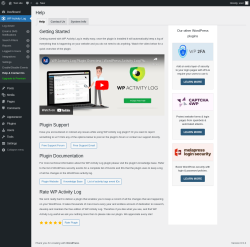 Page screenshot: WP Activity Log &rarr; Help & Contact Us