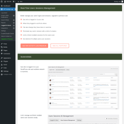 Page screenshot: WP Activity Log &rarr; Logged In Users 