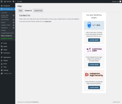 Page screenshot: WP Activity Log &rarr; Help & Contact Us &rarr; Contact Us