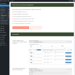 Page screenshot: WP Activity Log &rarr; Logged In Users 