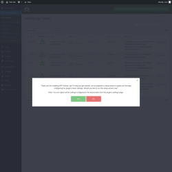 Page screenshot: Activity Log Viewer ‹ Test site — WordPress