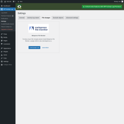 Page screenshot: WP Activity Log &rarr; Settings &rarr; 
					File changes				