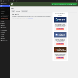 Page screenshot: WP Activity Log &rarr; Help & Contact Us &rarr; Contact Us